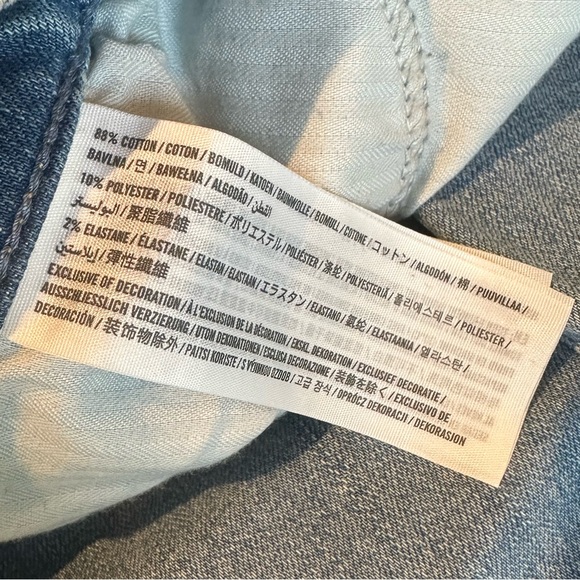Abercrombie & Fitch Harper Ankle Distressed Raw Hem Jeans - Women’s Size 28 (6R) - Picture 6 of 10